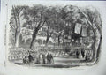 Original Old Antique Print Lynn School Childrens Festival Public Walks 1856