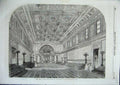 Original Old Antique Print New State Ball Room Buckingham Palace 1856 Victorian