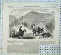 Old Antique Print 1855 Miss Nightingale Hut Hospital Balaclava Mountains 19th