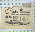 Old Antique Print 1855 Antiquities Kertch British Museum Relics Necklace 19th