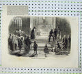 Original Old Antique Print 1855 View Ramazan Mosque Tophana Children Food 19th