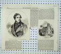 Original Old Antique Print 1855 Portrait Colonel Pakenham Man Colombo Cathedral