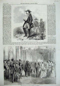 Old Antique Print 1855 General Canrobert Inkerman Sultan Duke Cambridge 19th