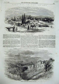 Old Antique Print 1855 Crimea War Fortress Schonful-Kele Simpheropol Art 19th