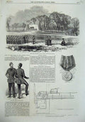 Old Antique Print 1855 Guards Uniform Russian Medal Steam-Gun Kilburn War 19th
