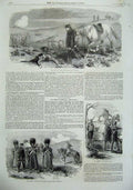 Old Antique Print 1855 Battle-Field Inkerman Guards Wounded Officer Brett 19th