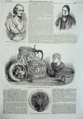 Original Old Antique Print 1855 Shakesperean Relic Samuel BignGurney Windus
