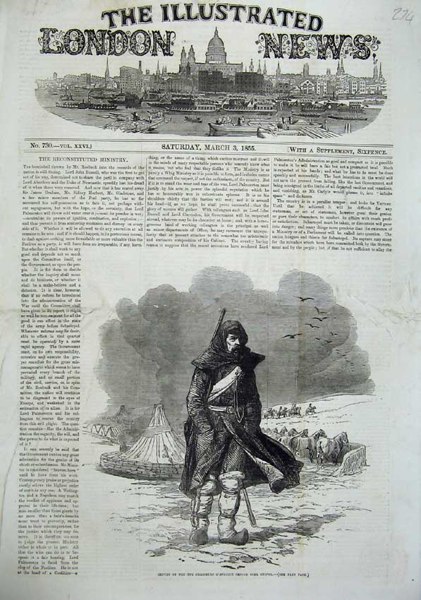 Old Antique Print 1855 Sentry Chasseurs D'Afrique Sebastopol War Horses 19th