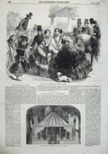 Old Antique Print Fashion Longchamps 1855 Grand Military Ball Edinburgh 19th