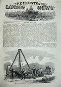 Old Antique Print 1855 Siege Train Mounting Mortars War Sebastopol Army 19th