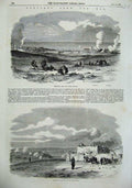 Old Antique Print 1855 War Sebastopol Victoria Redoubt Maison Observation 19th