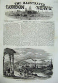 Original Old Antique Print 1855 Crimea Town Karasu-Bazar Kertch Simpheropol War