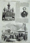 Old Antique Print 1855 Home Park Windsor Prince Albert Levi Spiers Oxford 19th