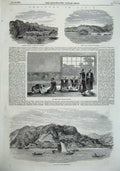 Old Antique Print 1855 Japan Villages Mainland Boat Costume Nagasaki Sima 19th