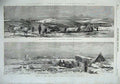 Old Antique Print 1855 Sebastopol Major Charles Morris Battery Snow Train 19th