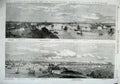 Old Antique Print 1855 St Petersburg Trinity Bridge Winter Palace Statue 19th