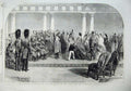 Old Antique Print 1855 Majesty Queen Wounded Guards Buckingham Palace War 19th