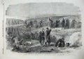 Old Antique Print 1855 Sebastopol War Interior Parallel French Army Guns 19th