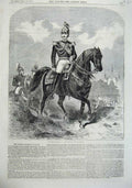 Old Antique Print 1855 Alexander Emperor Russia War Army Horses Fine Art 19th
