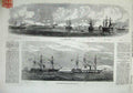 Old Antique Print 1855 Turkish Admiral Ship Sebastopol Sidon Furious Sane 19th