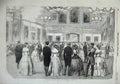 Old Antique Print 1855 Grand State Ball Windsor Castle Men Women Dancing 19th