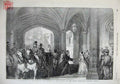 Old Antique Print 1855 Reception Emperor French Windsor Castle Entrance 19th