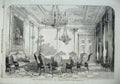 Original Old Antique Print 1855 Interior Conference-Room Foreign Office Vienna
