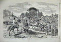 Old Antique Print 1855 Queen Buck Hounds Salt Hill Hunting Season Horses 19th