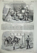 Old Antique Print 1855 Haymarket Spring Meeting Theatre Mother Goose Jack 19th
