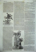 Old Antique Print 1855 Astronomy Altitude Instrument Equatoreal Azimuth 19th
