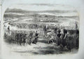 Original Old Antique Print 1855 Review French Troops Constantinople Sultan War