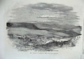 Old Antique Print 1855 View Village Karanji Balaclava War House Mountains 19th