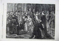 Old Antique Print Fine Art 1855 Paris Excommunication Philip King France 19th