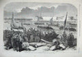 Antique Print *0180 1855 Women Hard Ship Portsea Baltic Fleet Man War Art 19th