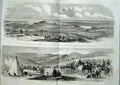 Old Antique Print 1855 Sebastopol Malakoff Mamelon Tower Karani War Army 19th