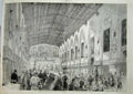 Old Antique Print 1855 Grand State Banquet George'S Hall Windsor Castle 19th