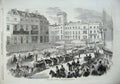 Old Antique Print 1856 Lord Mayors Procession Horse Carriage Ship People 19th