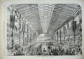 Original Old Antique Print 1856 Scene Dublin Crimean Banquet Ireland Dinner