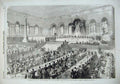 Old Antique Print 1856 Banquet Officers Crimea Army Riding School Moscow 19th