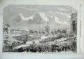 Original Old Antique Print 1856 Brussels Kings Belgiums Joseph Quartier Leop