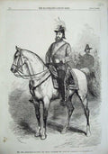 Old Antique Print 1856 Commander-In-Chief Royal Highness Duke Cambridge 19th