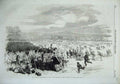 Original Old Antique Print 1856 Army Guards Review Hyde Park London People Men