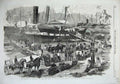 Old Antique Print 1856 Artillery Board Ship Argo Balaclava Horse Canons 19th