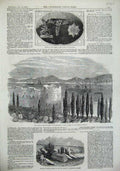 Old Antique Print Castle Roumili Hissar Bosphorus Grave Boxer Sultan Art
