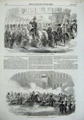 Old Antique Print 1856 Emperor Russia Guards Petersburg Winter Palace War 19th