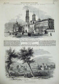 Old Antique Print Coronation Russia Emperor 1856 Kremlin Palace Ivan Bell 19th