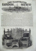 Original Old Antique Print 1856 Russian Coronation Throne Empress Diamond Seat
