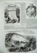 Old Antique Print 1856 Caterham Railway Surrey Elizabeth Gray Edinburgh 19th