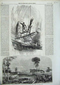 Old Antique Print 1856 Parris St Pauls Cathedral Kensington-Gore Estate 19th