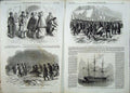 Old Antique Print 1856 Arctic Discovery Ship Resolute Cronstadt Snow War 19th